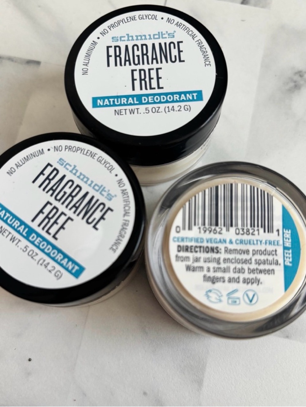 4-Schmidt's Fragrance-Free Natural Deodorant Jar (0.5 oz - Picture 2 of 3